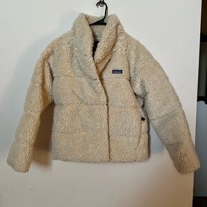 Patagonia recycled high pile fleece down jacket